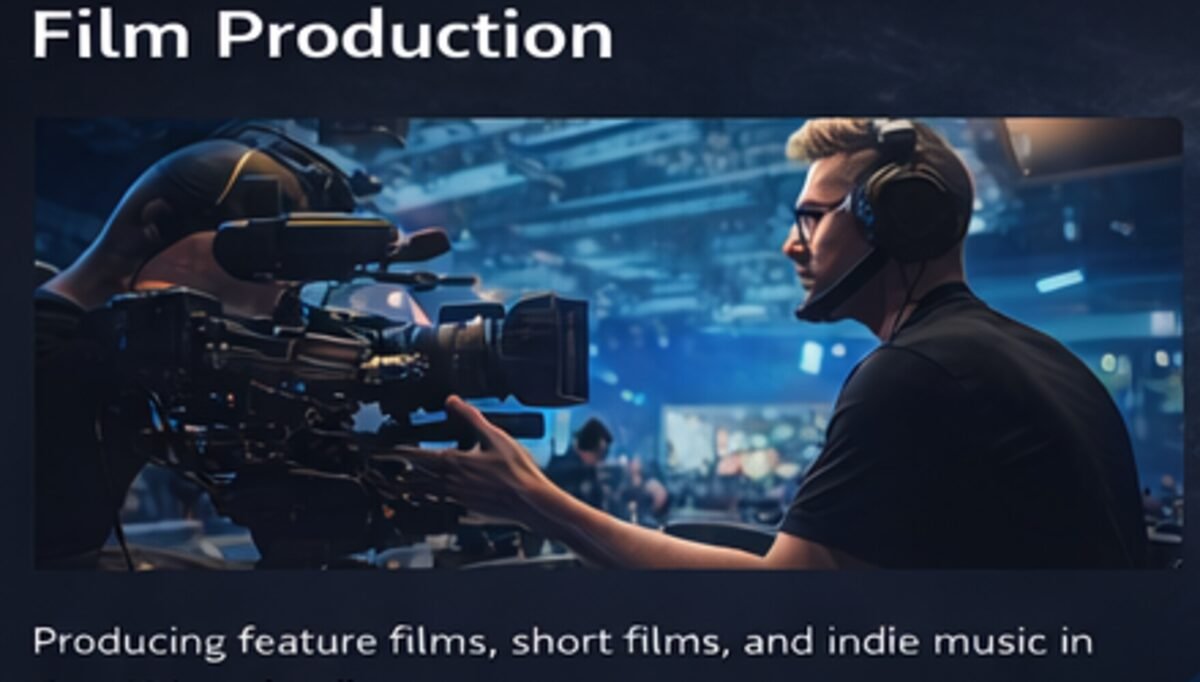 Film camera on set